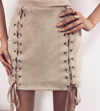 Naya Knotted Suede Skirt